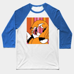 Sweet Retro Vintage Cartoon Fox Baseball T-Shirt